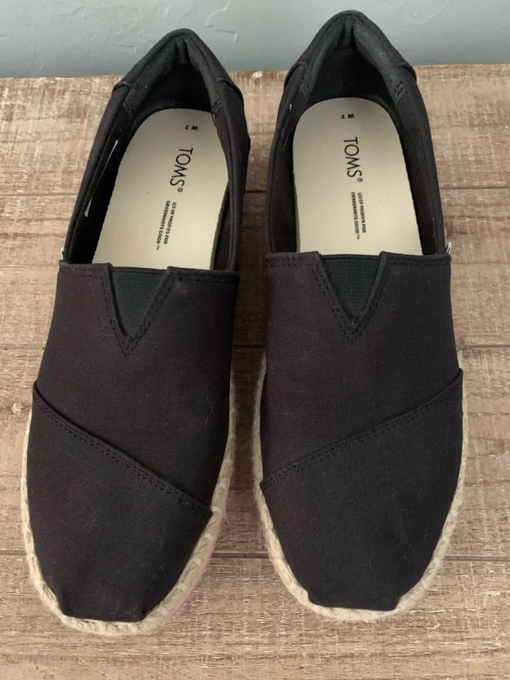 Toms Platform Espadrille with Rainbow Stripe Sole